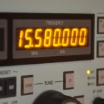 Display digital de frequência de rádio em 15580 kHz