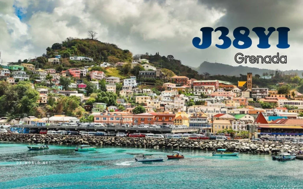 Vista panorâmica de Grenada com destaque para J38YI