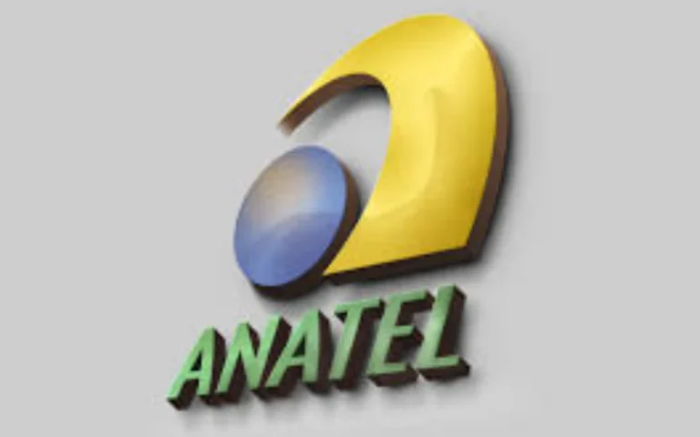 Logotipo da Anatel em cores amarelo e verde