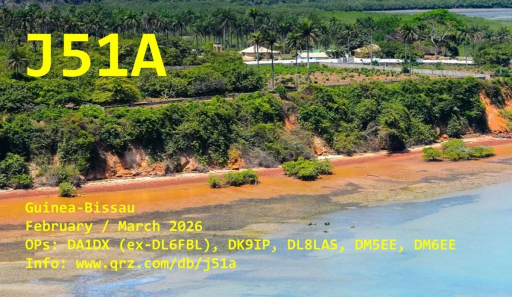 Expedição J51A em Guiné-Bissau com paisagem tropical e vegetação abundante