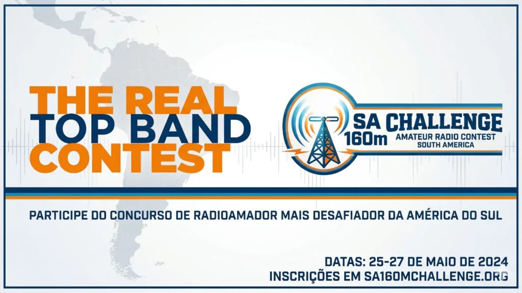 Banner do SA 160m Challenge, competição de radioamadorismo na Topband.