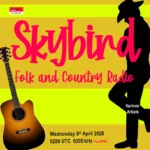 Skybird: programa de rádio Folk e Country com guitarra e data