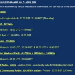 Grade de transmissão do programa de trance da Sunny Jim para abril de 2026