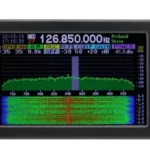 Receptor SDR portátil BAJEI com display de espectro e frequência de 126.850.000 Hz