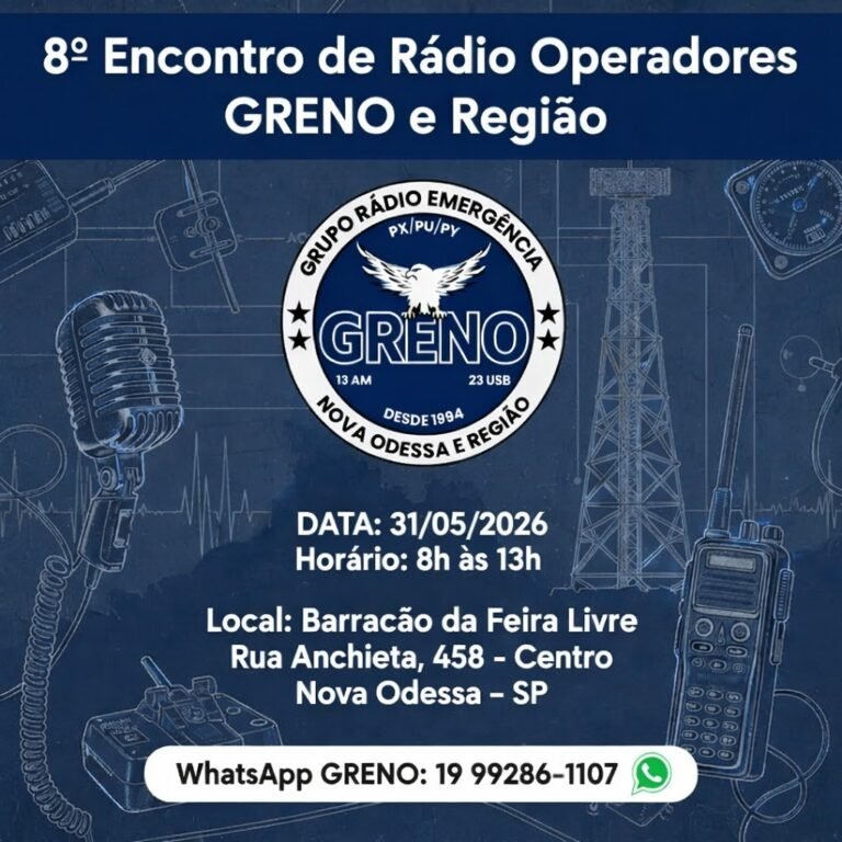8º Encontro de Rádio Operadores GRENO e Região reúne entusiastas em Nova Odessa