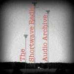 Torres de transmissão com texto 'The Shortwave Radio Audio Archive'
