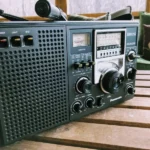 Rádio Panasonic utilizado por SWLs e DXers em concurso de verão