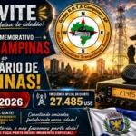 Convite para o 1º Conteste R.O.T.A Campinas, celebrando 252 anos da cidade.
