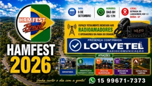 encontro de radioamadores Ibiúna, HamFest Brazil programação, Louvetel Radiocomunicação participação, mercado de pulgas radioamadores, demonstração de antenas HamFest