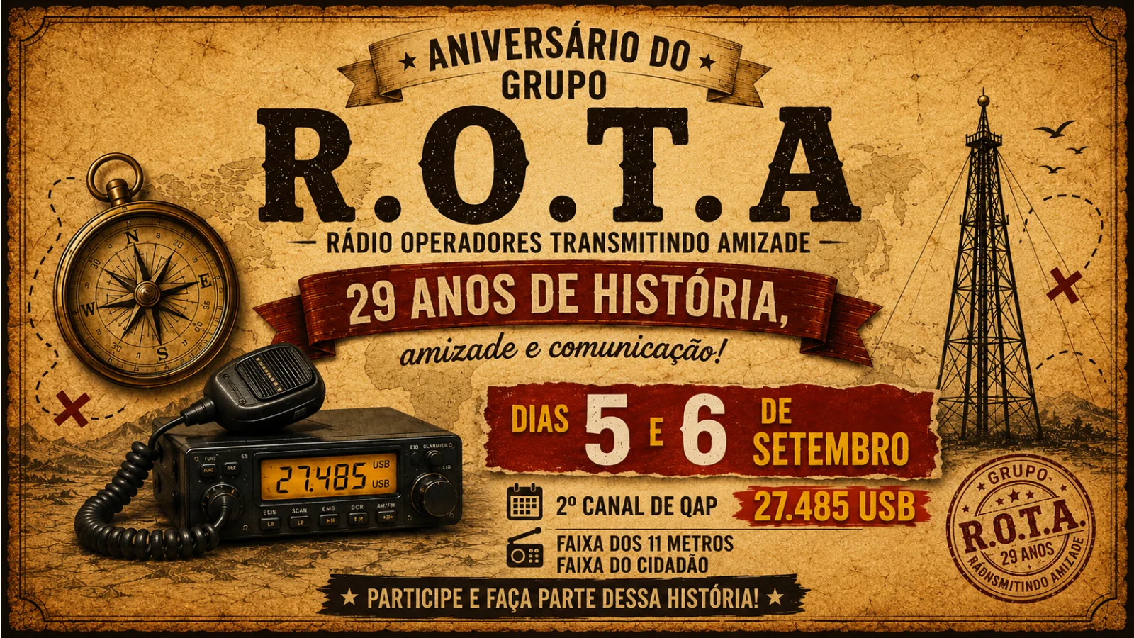 Evento do Grupo R.O.T.A. rádio na Faixa do Cidadão